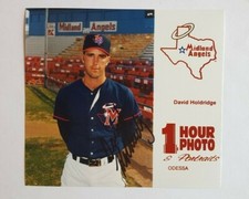 1994 MIDLAND ANGELS DAVID HOLDRIDGE ROOKIE OFFICIAL 5.5"X5" 1 HOUR PHOTO AUTO