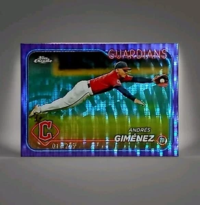 #/275 Andres Gimenez 2024 Topps Chrome PURPLE SONAR REFRACTOR #259 -Guardians $ - Bild 1 von 4