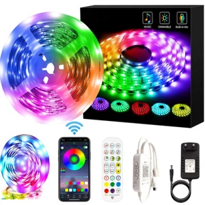 LED Stripe 5050 RGB Streifen Leiste Wasserdicht Band Licht Lichterkette 1m-30m - Bild 1 von 13