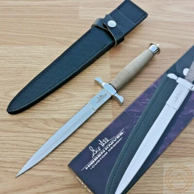 Hibben Silver Shadow Fixed Knife 7.5" Stainless Steel Blade Wire Wrapped Handle - Image 1 of 4