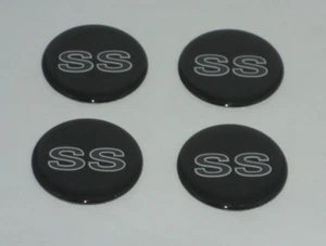 4 CHEVROLET GRAY SS WHEEL RIM CENTER CAP EMBLEM STICKER LOGO 1-3/4" / 44mm DIA - Picture 1 of 1