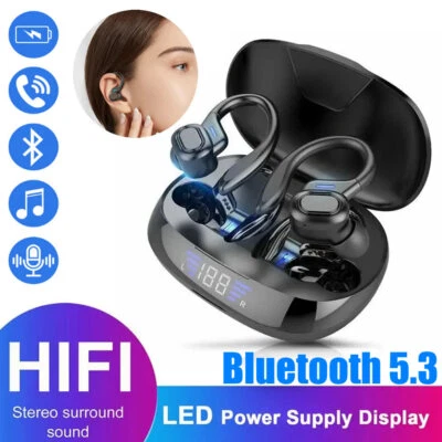 Bluetooth 5.3 Kopfhörer In Ear Ohrbügel Kabellos TWS Sportkopfhörer mit Mikrofon - Bild 1 von 4