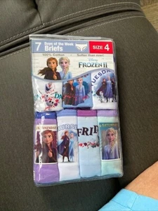 Girls Size 4 Cotton Briefs Panties Underwear. Disney Frozen 7 Pieces - Picture 1 of 8