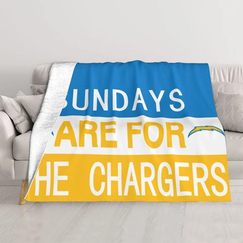 San Diego Chargers 2-deck Blanket Sundays Are for The Chargers Blanket 60"x50" Cover
