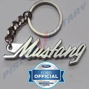 MUSTANG KEYRING KEY CHAIN like badge Chrome for FORD Mach 1 Boss GT GT500 GT350 - Foto 1 di 3
