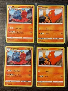 2x Magcargo 028/185 & 2x Slugma 027/185 Pokemon card Vivid Voltage NM - Picture 1 of 1