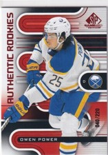 2022-23 UD SP GAME USED AUTHENTIC ROOKIES RED #174 SABRES OWEN POWER /220