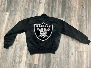 Vintage Oakland Raiders Starter Satin Jacket Big Shield Logo Men’s M Pro Line - Picture 1 of 21
