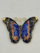 Cloisonné Brass And Enamel Butterfly Ornament