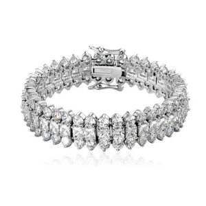 Super Twinkling Top Quality All Cubic Zirconia CZ Bangle Bracelet Wedding Queen - Picture 1 of 7