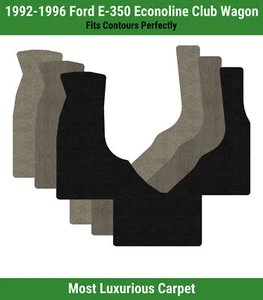 Lloyd Luxe Front Row Carpet Mat for 1992-1996 Ford E-350 Econoline Club Wagon  - Picture 1 of 35