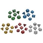 35Pcs Gift 5 Color Polyhedral Game Accessory Dice Set Iidescent Dices