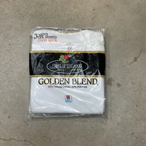 Vintage 3x weiß goldene Mischung Herren Rohling New Old Stock Rundhalsausschnitt 1985 USA klein - Bild 1 von 7