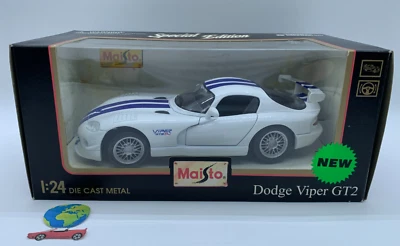 Maisto Dodge Viper GT2, automodello in scala 1:24 - 1:25, (2318), vintage - Immagine 1 di 4