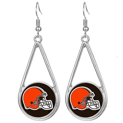 Cleveland Browns Womens Silver Drop Dangle Earrings w Gift Pkg D29 Cover