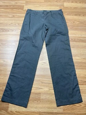Pantalones informales caqui grises NWD J.Crew 4 Belmarin calce ajustado mezcla de algodón y lino para mujer Foto 1 de 4