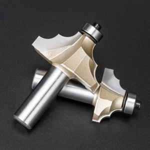 1/2" 1/4" Shank Tungsten Steel Double R Angle Cutting Roundover Router Bit - Picture 1 of 14
