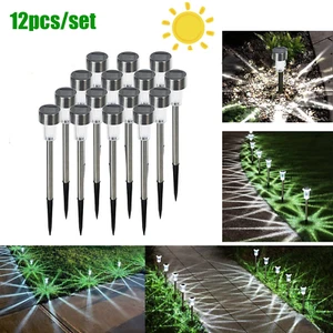 12pack Solar Garden Lights Outdoor Waterproof Landscape LED light Path Yard Lamp - Picture 1 of 17