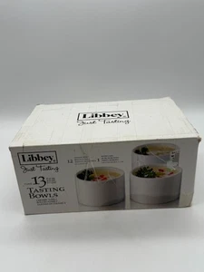 Libbey Just Tasting 12 Piece White Ceramic Tasting Bowls in Original Box - Picture 1 of 12