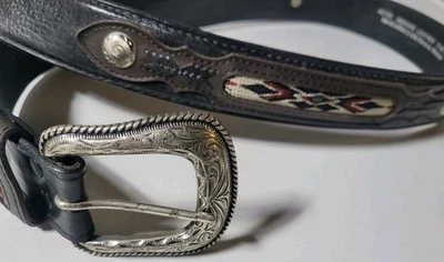 Wrangler Cuero Western Southwest Negro y Marrón Para Hombre 40 39 41 42 43 Elegante Foto 1 de 4