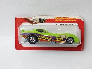 HOT WHEELS HOT ONES '77 CORVETTE FUNNY CAR NEW ON CUT CARD VERY NICE - Picture 1 of 6