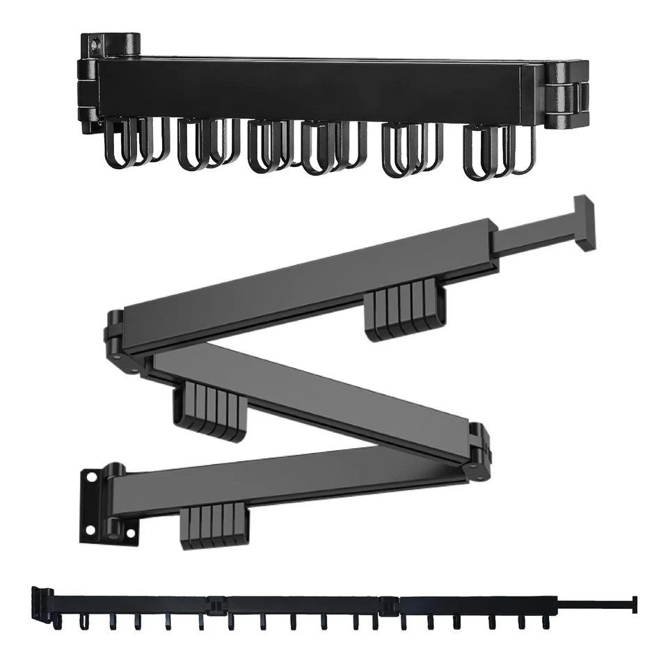 Estante de secado de ropa plegable montado en la pared - Ahorro de espacio Lavandería de alta resistencia H... Foto 1 de 4