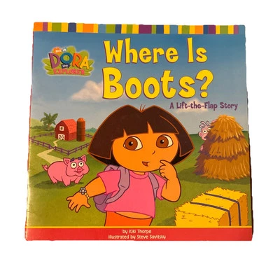 Where Is Boots?: A Lift-the-Flap Story (Dora the Explorer) - Paperback - GOOD - Image 1 of 4
