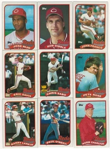 Cincinnati Reds 1989 Topps Baseball Team Set (29 Karten) mit RC Sabo, Dibble - Bild 1 von 3