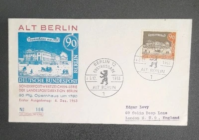 West Berlin 1963 Old Berlin 90pf Opera House FDC First Day Cover - Image 1 of 2