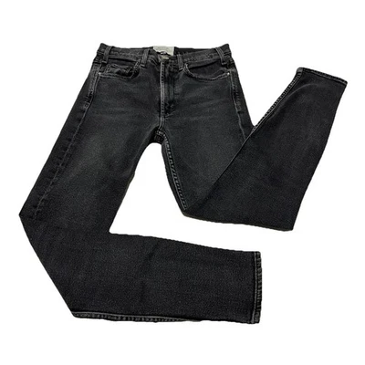 Pantalones de mezclilla McGuire Newtown ajustados tiro medio negros desteñidos para mujer talla 25 EE. UU. Foto 1 de 4