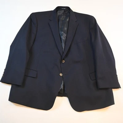 Joseph Feiss 48S Azul Marino 100% Lana Hombre Blazer Traje Chaqueta Abrigo Deportivo Foto 1 de 4