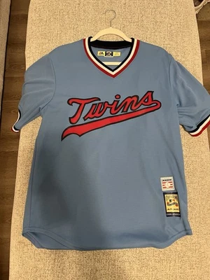 Rod Carew Men’s M Blue Minnesota Twins Jersey Cooperstown Collection  - Image 1 of 4