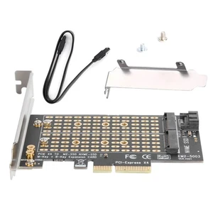 Dual-Disk M.2 Adapter Card PCI-E X4/X8/X16 8Gbps Transfer For Win/Linux/Mac OS - Afbeelding 1 van 10