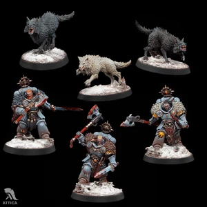 Headtakers Berserk, Hunting Wolves painted figure Warhammer 40k Pre-Sale | Art - Picture 1 of 13