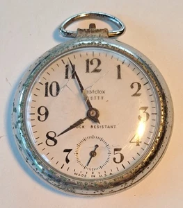 Reloj Bolsillo Westclox Scotty Vintage - Para Piezas y/o Reparación - Imagen 1 de 10