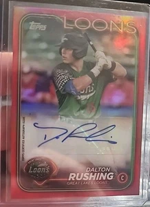 2024 Topps Pro debut lámina roja automático/10 Dalton Rushing Dodgers 🔥 novato sssp - Imagen 1 de 4