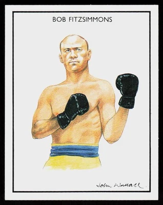 1991 Ideal Albums Boxing Greats Bob Fitzsimmons #9 BOXING CARD - Image 1 of 2