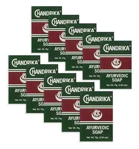 Chandrika Seife Ayurvedisches Kräuter- und Pflanzenöl - 2,64 Oz - Packung mit 10 - Bild 1 von 2