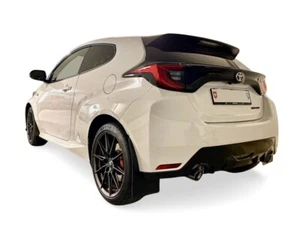 REAR SET rallyflapZ | Mudflaps FIT Toyota GR Four Yaris Black 4mm PVC *Gloss - Picture 1 of 1