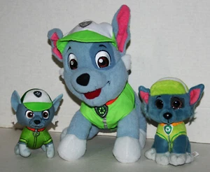 PAW Patrol ROCKY 3 Plush Lot 9" Gund / 6" TY Beanie Boos / 5" Spin Masters - Picture 1 of 3
