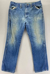 Vintage Men’s RUSTLER Blue Jeans Size 38x30 (87621) Y2K Vintage Worn Faded - Picture 1 of 24