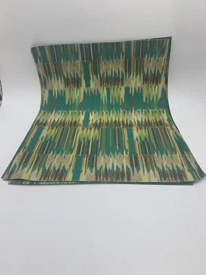 Juego de 6 manteles individuales de caja y barril verde estilo IKAT 14” X 18” 36 X 46 CM  Foto 1 de 4