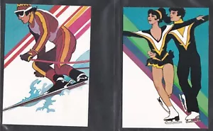 USA 1984 MNH 4 MAXI CARDS FOR THE 1984 WINTER OLYMPICS HOCKEY CROSS COUNRY - Picture 1 of 4