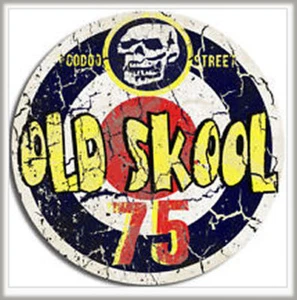 OLD SKOOL STICKER 'RETRO' VINTAGE, superior print quality, NEW, 75, 1975 - Picture 1 of 1