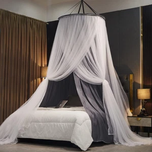 Luxurious Bed Canopy for Girls & Adults, Large Elegant Double Layer Bed Curtain - Picture 1 of 9