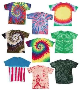 Tie Dye Shirt Women Tops, Tie Dye Shirts for Men, Teens, Tie Dye T Shirts, 35pc - Picture 1 of 1