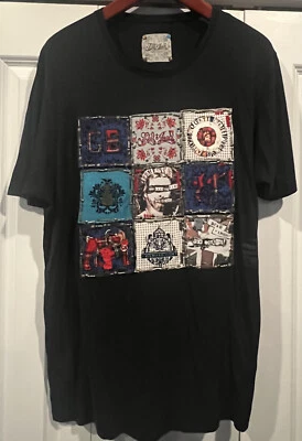 ELVIS + JESUS RocknRoll Para hombres Negro Cuentas y Lentejuelas Patchwork Talla XL DIFÍCIL DE ENCONTRAR Foto 1 de 4