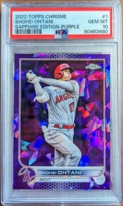 💎 2022 Topps Chrome Sapphire SHOHEI OHTANI 1/10 Purple Refractor PSA 10 Pop 1/1
