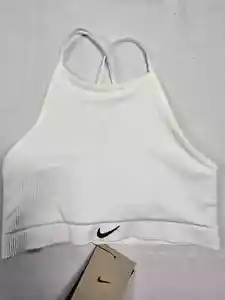 Nike Indy Seamless Ribbed Light Support Non-Padded Sports Bra Sail Size S DV9966 - Picture 1 of 4