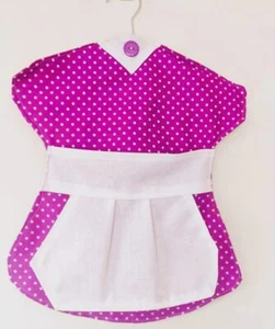 Klammersack - Klammerkleid - Klammerbeutel - lila - weiss - Bild 1 von 1